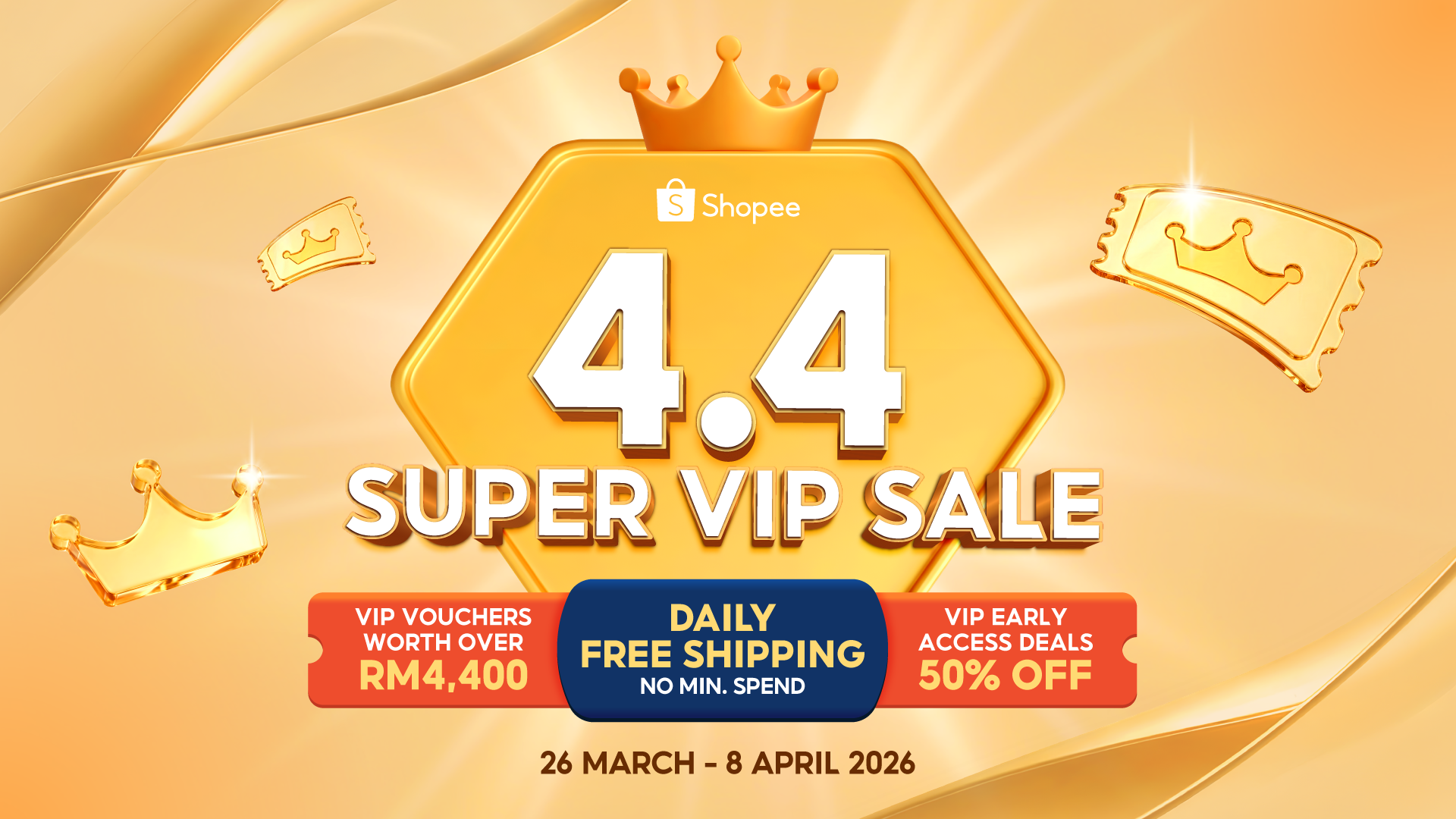 Shopee 4.4 Super VIP Sale