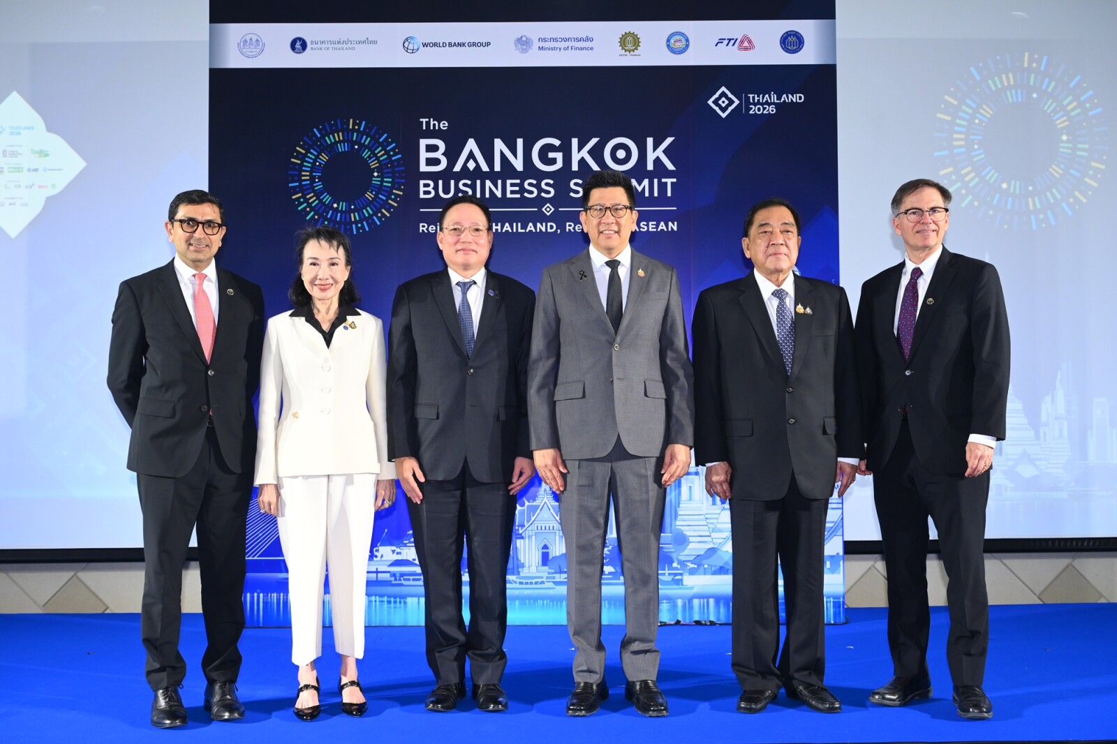 Public and private sector leaders at the closing of the Bangkok Business Summit 2026, Queen Sirikit National Convention Center.