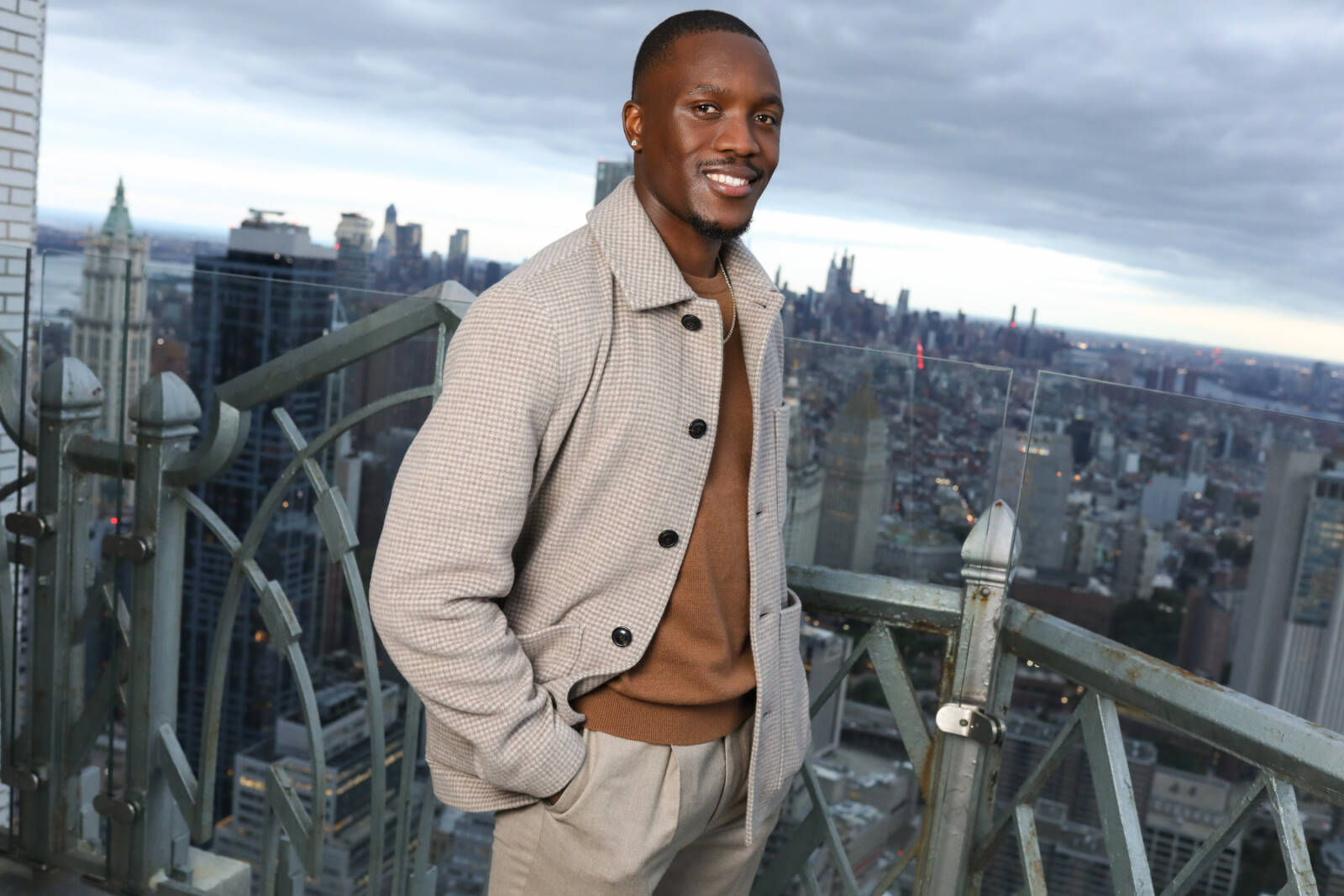 Letsile Tebogo wearing De Beers Origin Diamond Studs from Botswana Hero 1